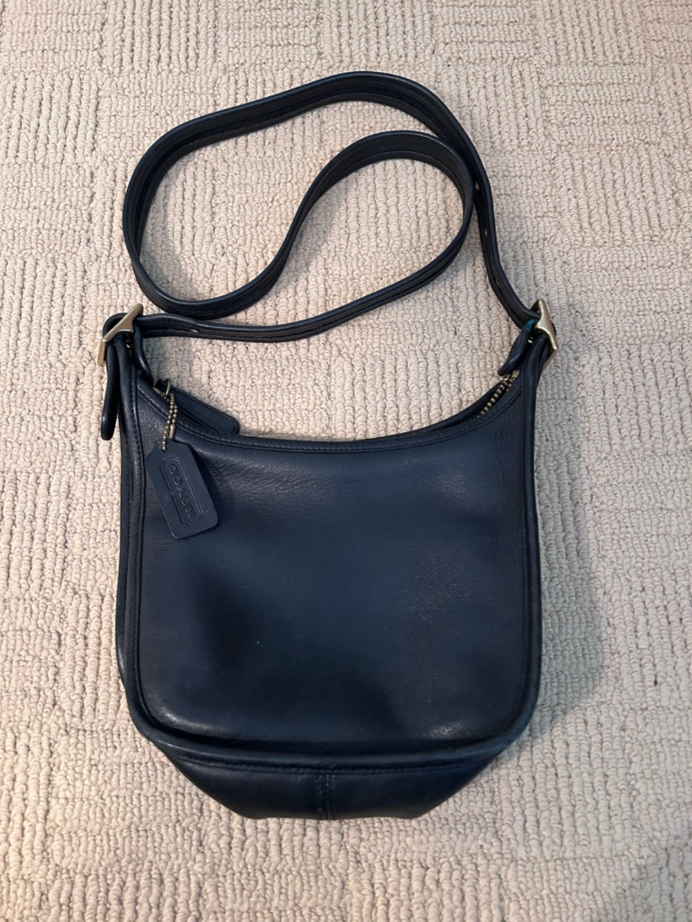 COACH Black Leather Crossbody Bag